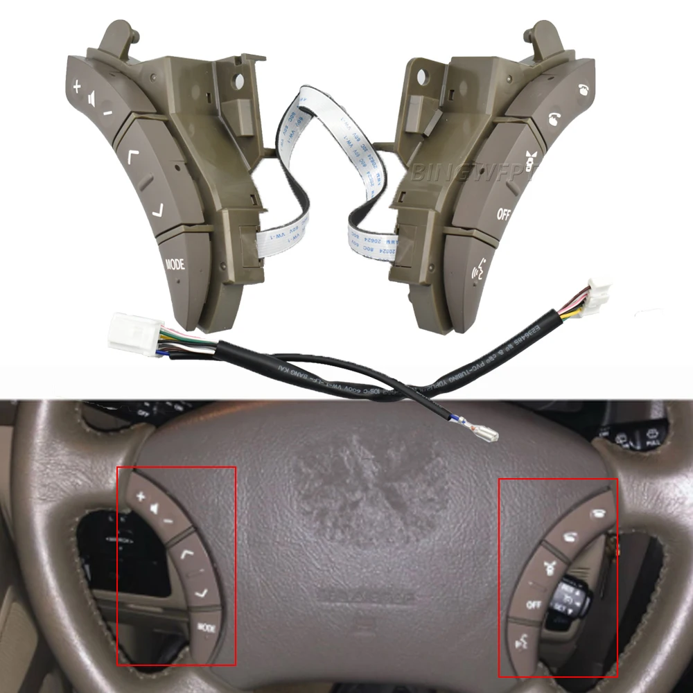 

For Toyota Highlander Land Cruiser Steering Wheel Controls Switch Gray Color New OEM 75B037