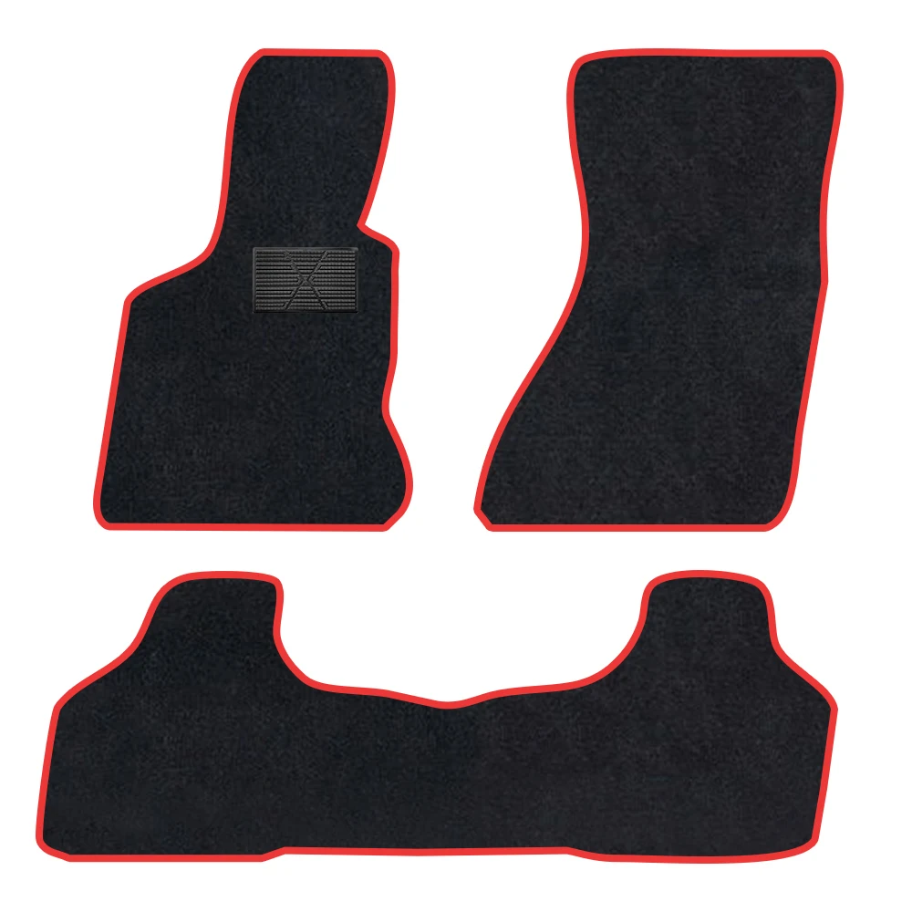 

Автомобильный коврик для BMW 7 серии 2001-2007 E66 730Li 730Ld 740Li 750Li с длинной колесной базой, полиэстер, замша, противоскользящая черная подложка, красная