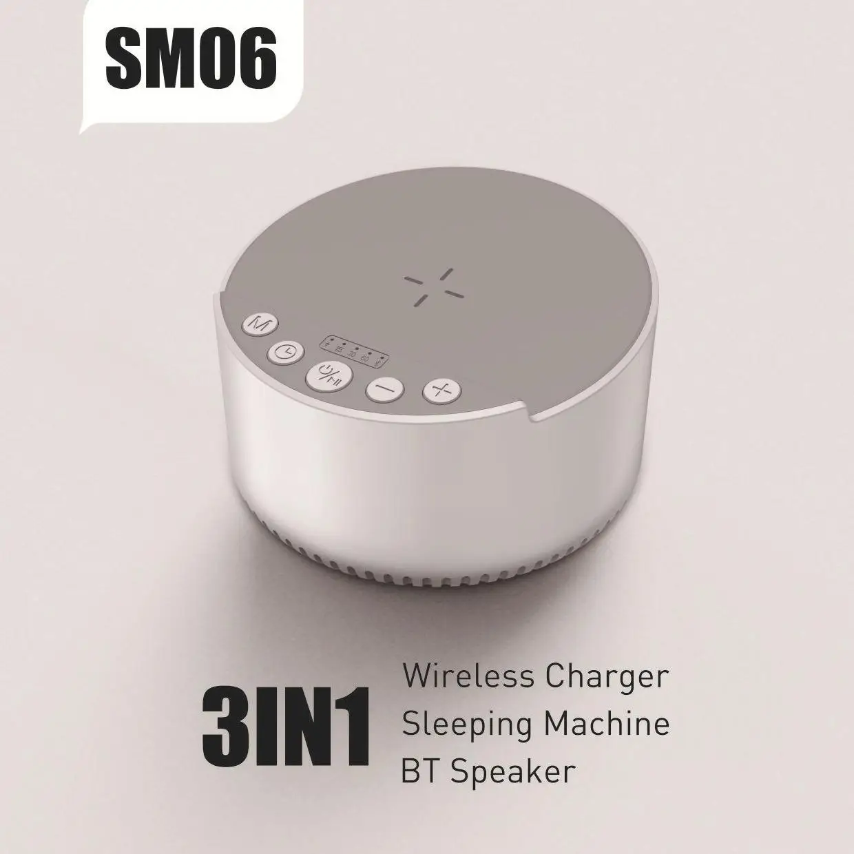 New cross-border smart white noise wireless charging Bluetooth speaker with white noise sleep aid and multi-functional sound