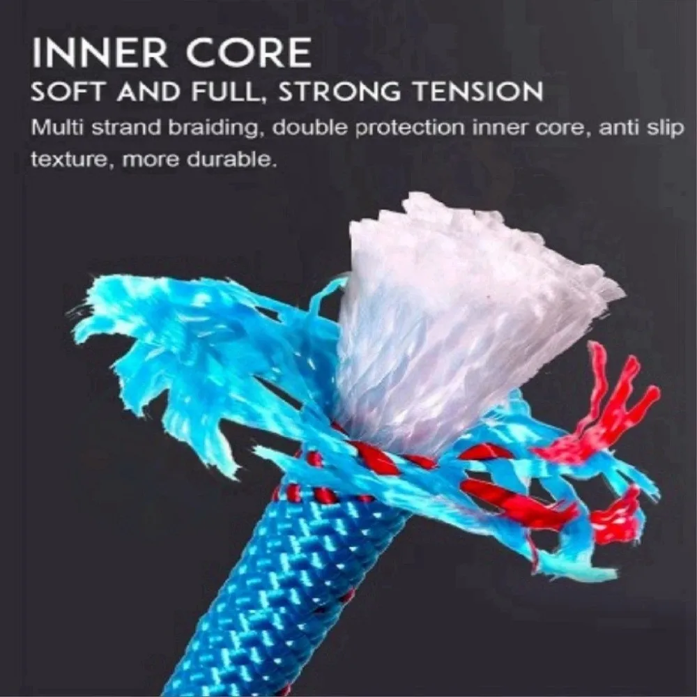 Tool Thickened 10mm Safety Life Rope Static with 2 Steel Hooks Climbing Rope Paracord Safety Mountaineering Rope Camping