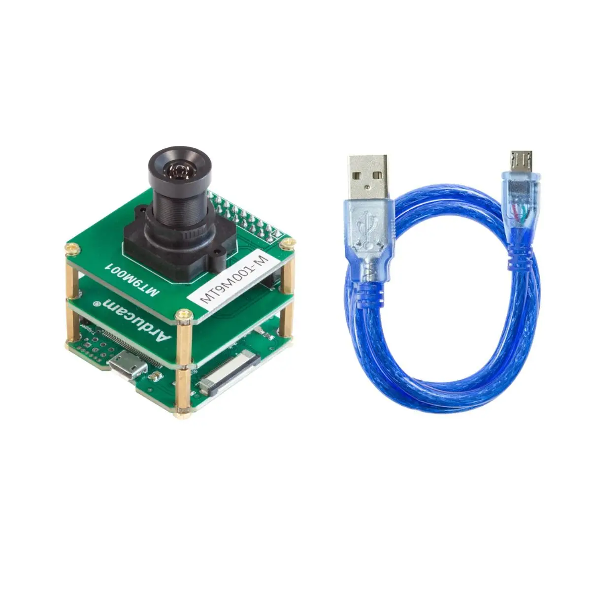 Arducam 1.3MP USB Camera Evaluation Kit - HD CMOS MT9M001 1/2-Inch Monochrome Camera Module with Parallel Camera Adapter Board a