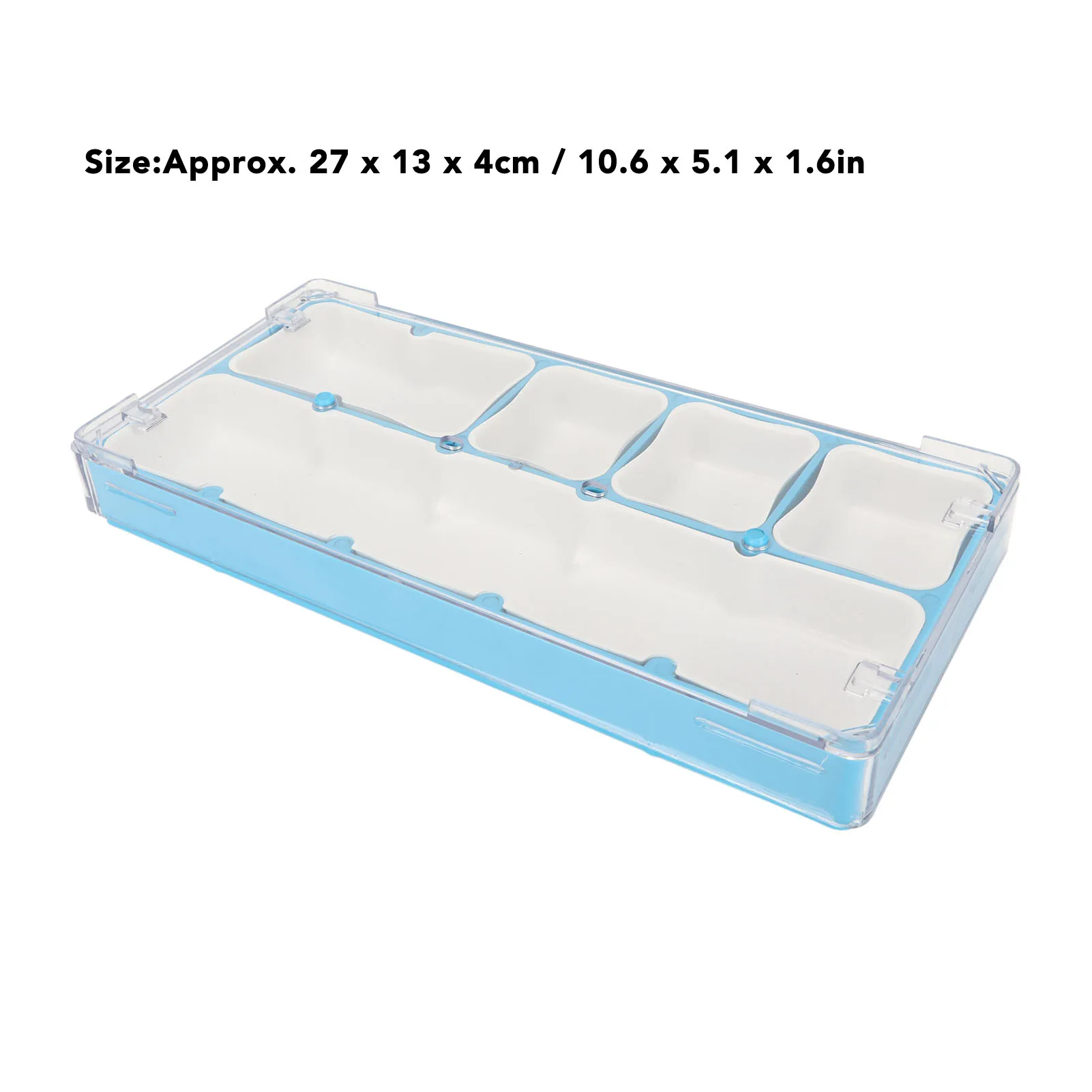 Watch Parts Storage Box 5 Compartments Multi Functions Portable Watch Accessory Organizer Blue Watch Parts Storing Organizer