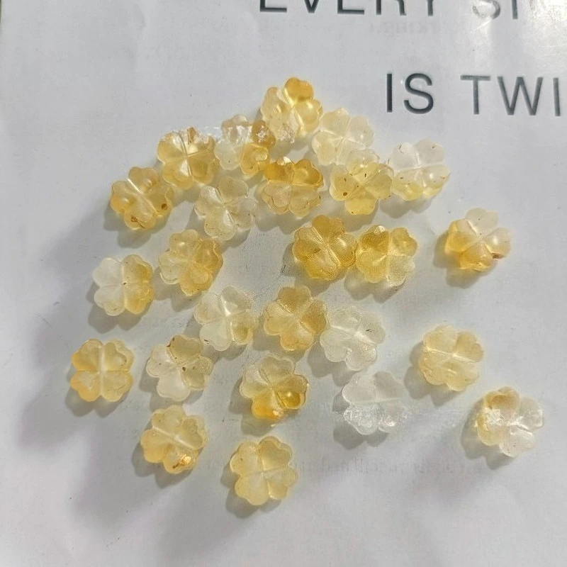 50/100Pcs， 10mm Clover, Transparent, Gradient Ramp，Flowers, Flat, Jewelry Accessories, DIY, Pendant, Jewelry Making Supplies image 3