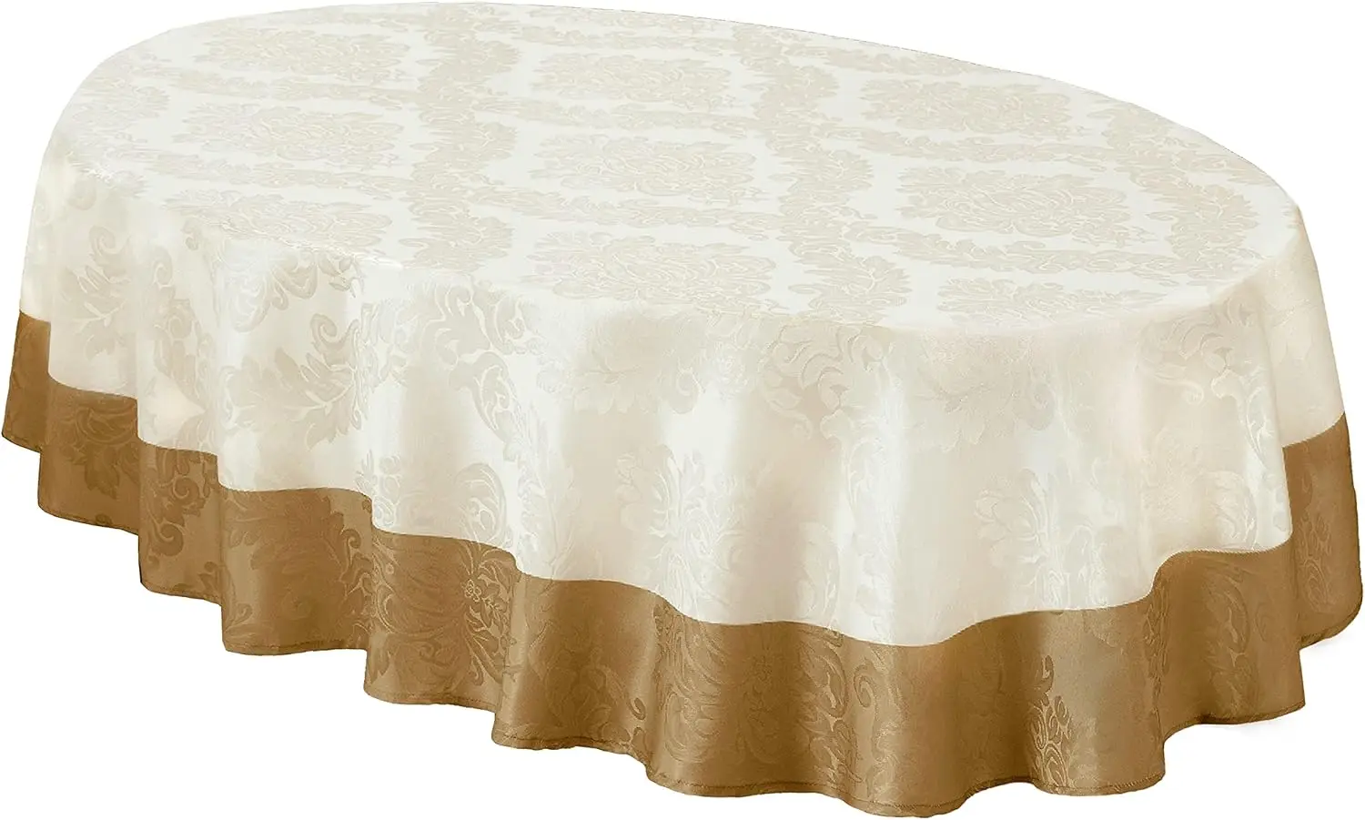 

Скатерть из дамасской ткани Valencia с двухцветной окантовкой, устойчивая к складкам и пятнам, для изысканных ужинов, праздников и отелей, высокого качества
