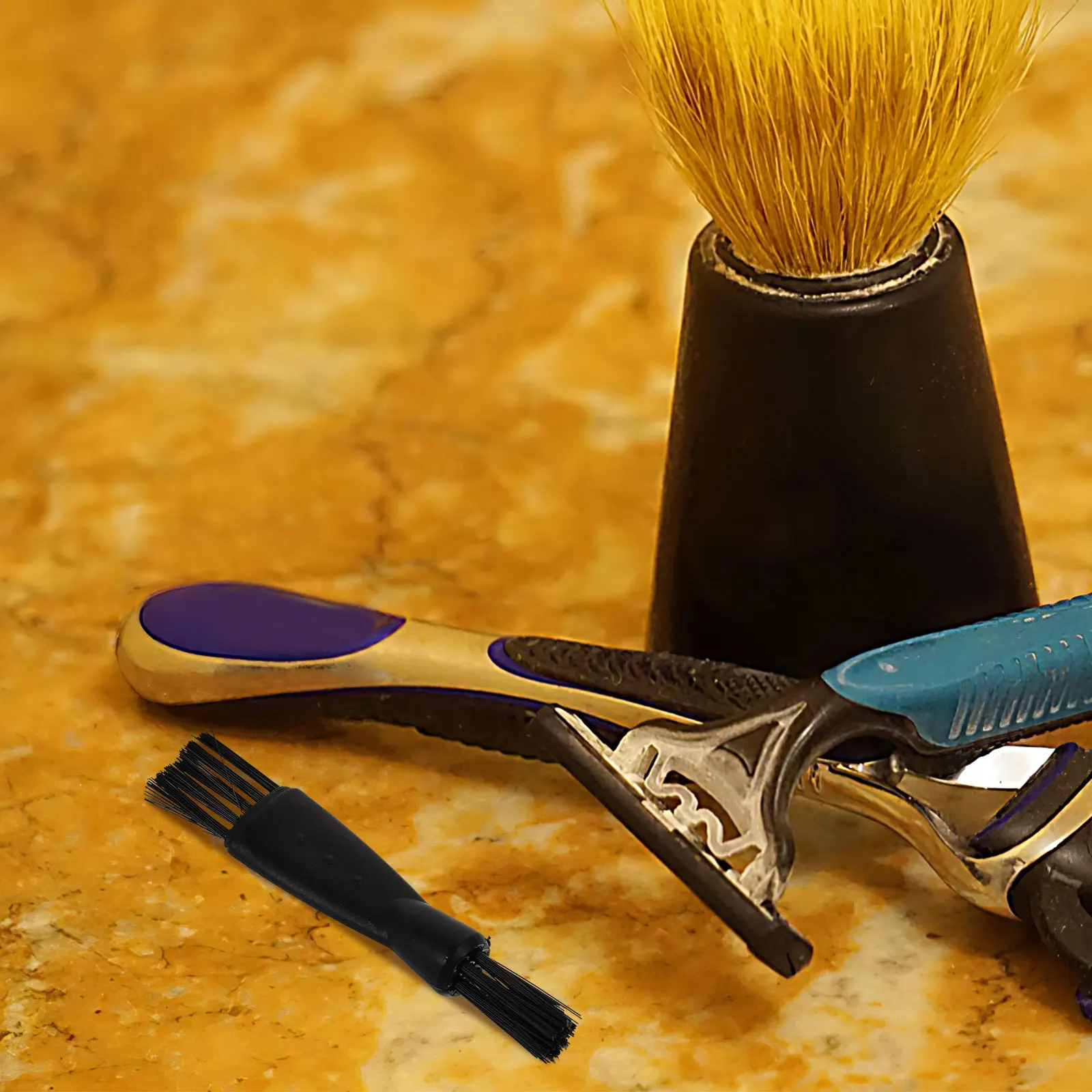 20 قطعة فرشاة تنظيف صغيرة للرجال الحلاقة وتشذيب شعيرات مزدوجة تصميم المحمولة أداة تهذيب الشعر لمجموعة إزالة الغبار شفرة