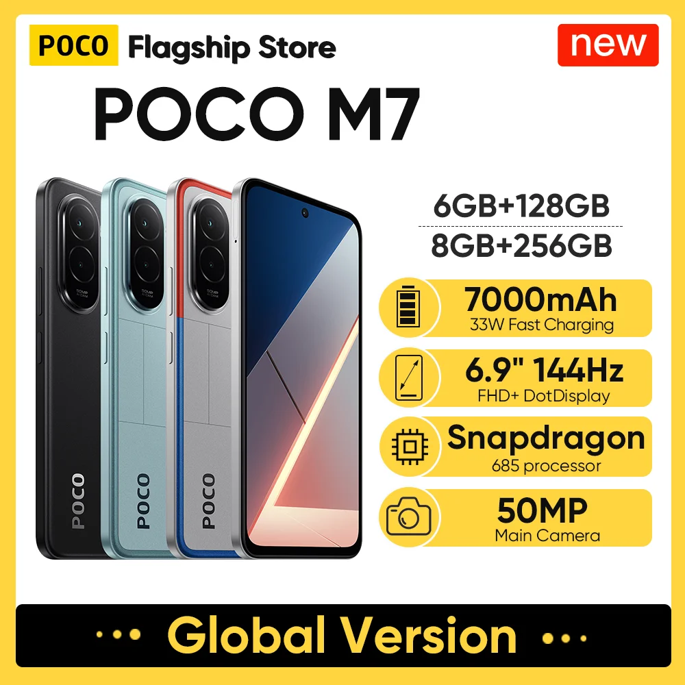 New POCO M7 Global Version Smartphone Snapdragon 685 6.9