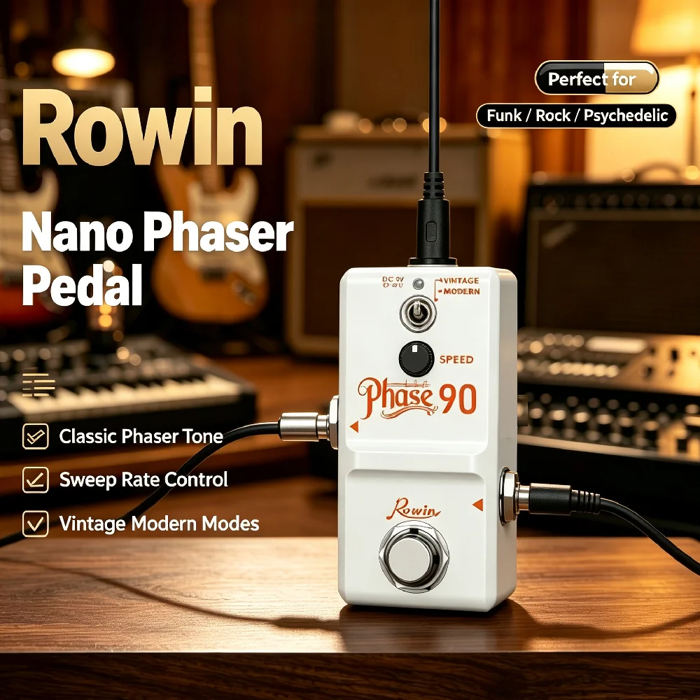 Rowin Nano Pedal Guitar Tube Drive Flanger Noise Gate Distiotion Analog Blues Overdrive Fuzz Looper Compressor Chorus Ensemble