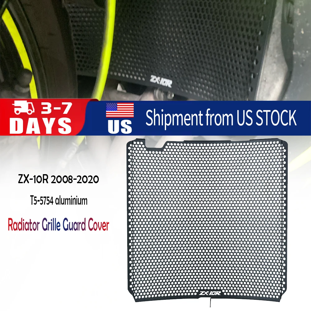 

For Kawasaki ZX-10R ZX10R ZX 10R SE Performance 2008-2020 Radiator Cover Water Cooler Guard Water Tank Cool Grille Protector