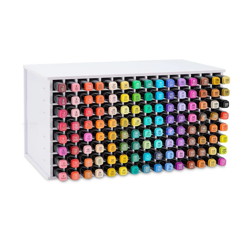 Art Marker Storage Rack For 72/120 Markers, Watercolour Brushes Pens Color Pencils Organizer Holder For Desk