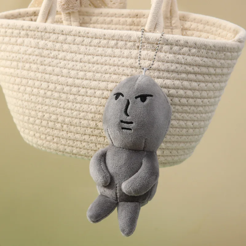 مضحك رمادي حجر رجل أفخم المفاتيح الكرتون محشوة الحيوان على ظهره سحر قلادة الجدة هدية للبنين بنات حفلة عيد ميلاد