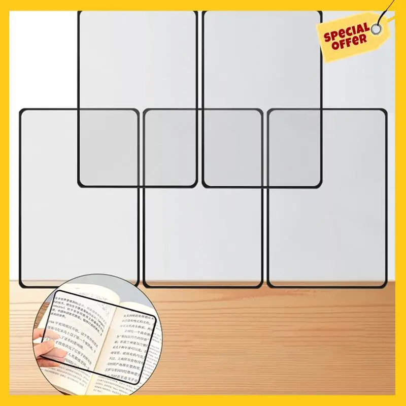 

Abcyfull Page Large Sheet Magnifier Book Page Magnification Ultra-Thin Loupe For Reading Small Prints Books
