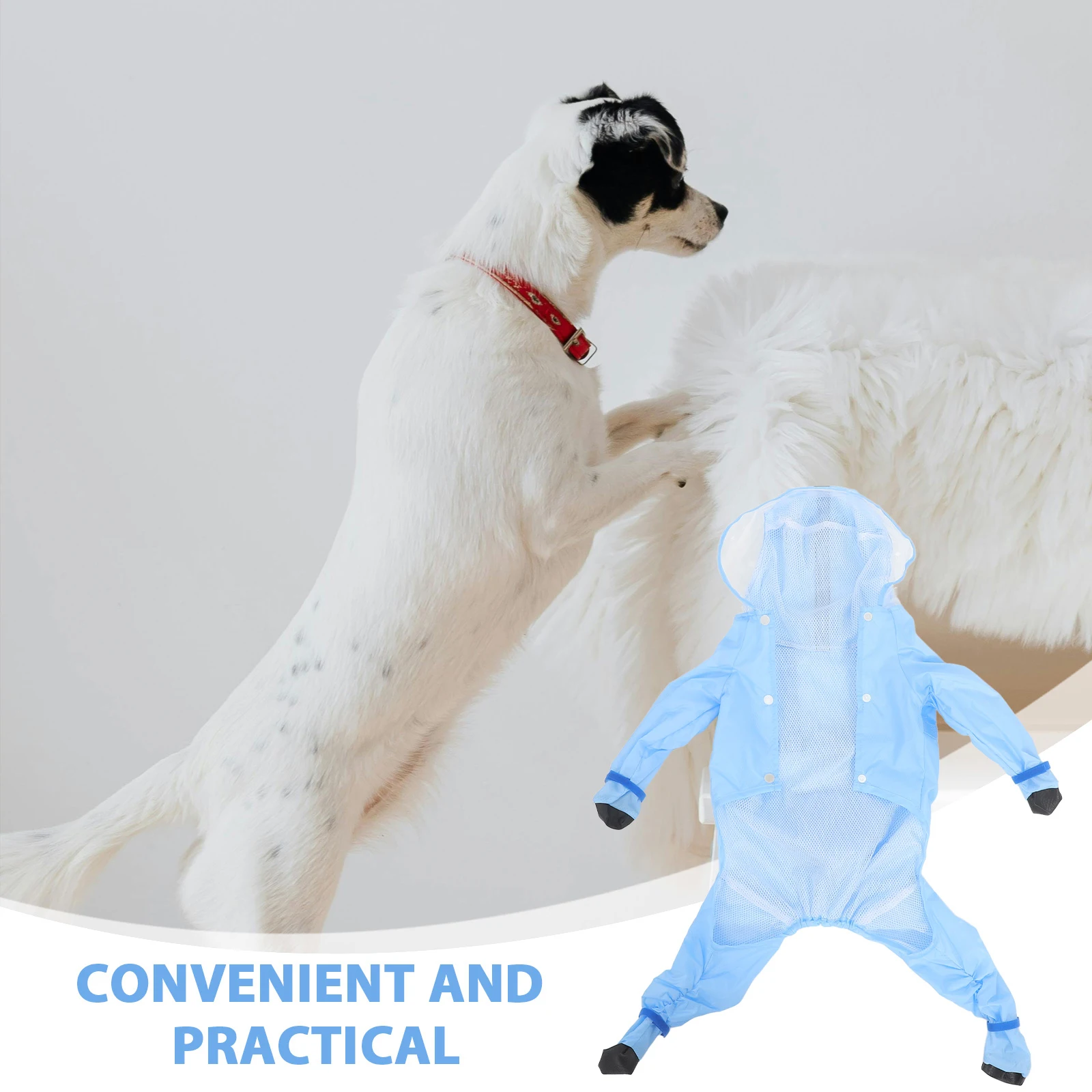 

Waterproof Dog Raincoat Hood Pet Dogs Raincoats Hooded Clothes for Large Poncho