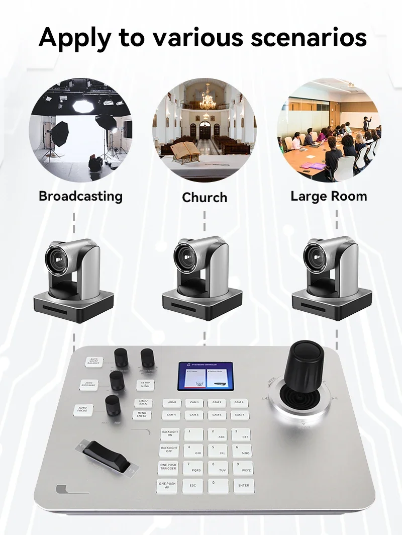 Best Seller Anywii Livestream Video Broadcast Camera Ip Poe Ptz Camera Controller Vimx Obs Webcast Live Streaming For Church