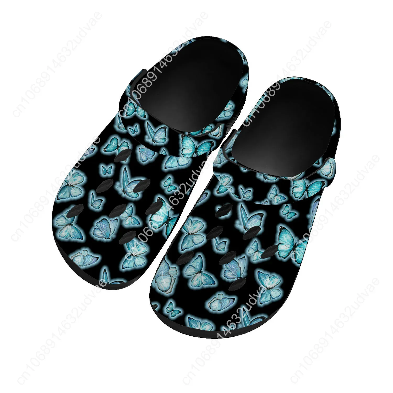 Sandales papillon pour femmes et adolescentes, chaussures d'eau à la mode pour la maison, de haute qualité, respirantes, confortables, pantoufles de plage à trous