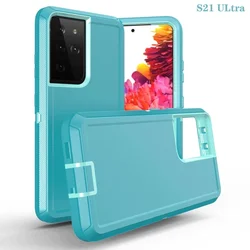 3 IN 1 Heavy Duty Armor Shockproof Dust-Proof Case For Samsung Galaxy S24 S23 S22 S21 S20 S25 Ultra S10 S9 Plus Note 20 10 Cover