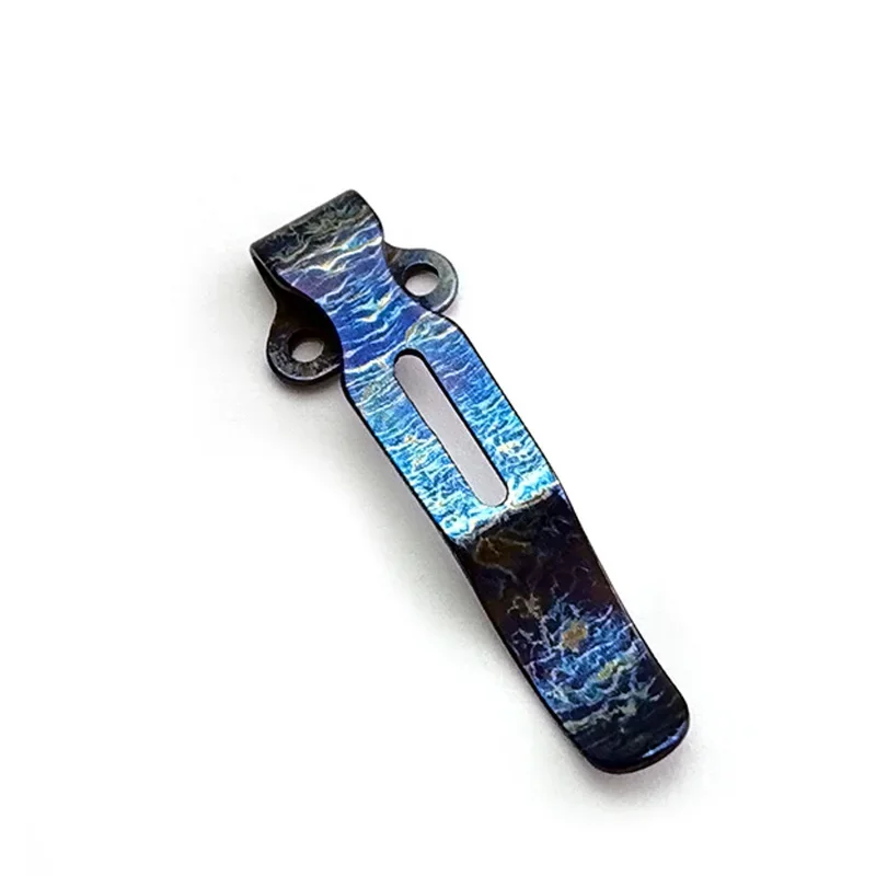 1 قطعة أنودة سبائك التيتانيوم مشبك خلفي ل BM Bug 535 لتقوم بها بنفسك اكسسوارات مخصصة للطي سكين جيب المواد المقواة #1