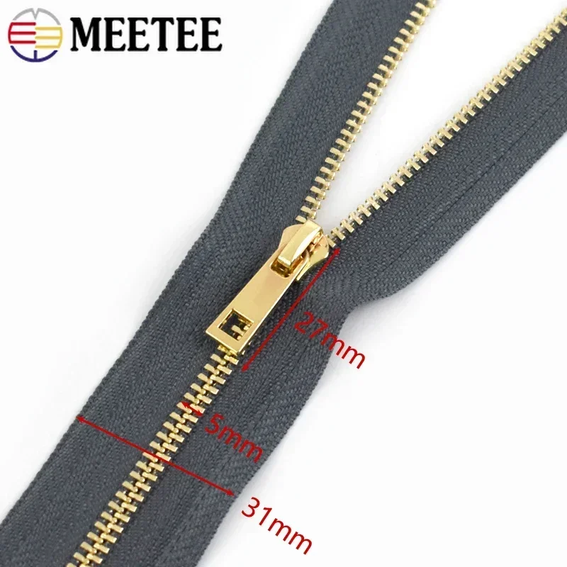 10/20Pcs 3# Meetee Metal Close-End Zipper 15/20/25/30cm Coat Pocket Zip Closure Slider Clothes Bag Making Zips Sewing Materials