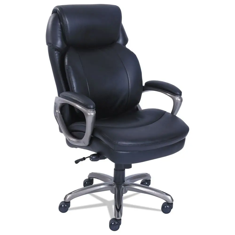 

Cosset HighBack Executive Chair, Supports to 275 Lb, 18.75 to 21.75 Seat Height, Black Seat Back, Slate Base