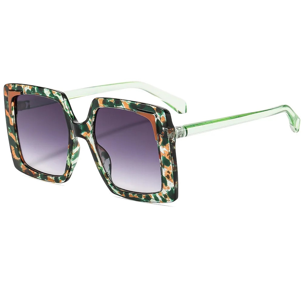 

New Retro Large Frame Square Gradient Women Sunglasses Y2K Personalized Brand Frame Design Trendy Versatile Men Glasses UV400