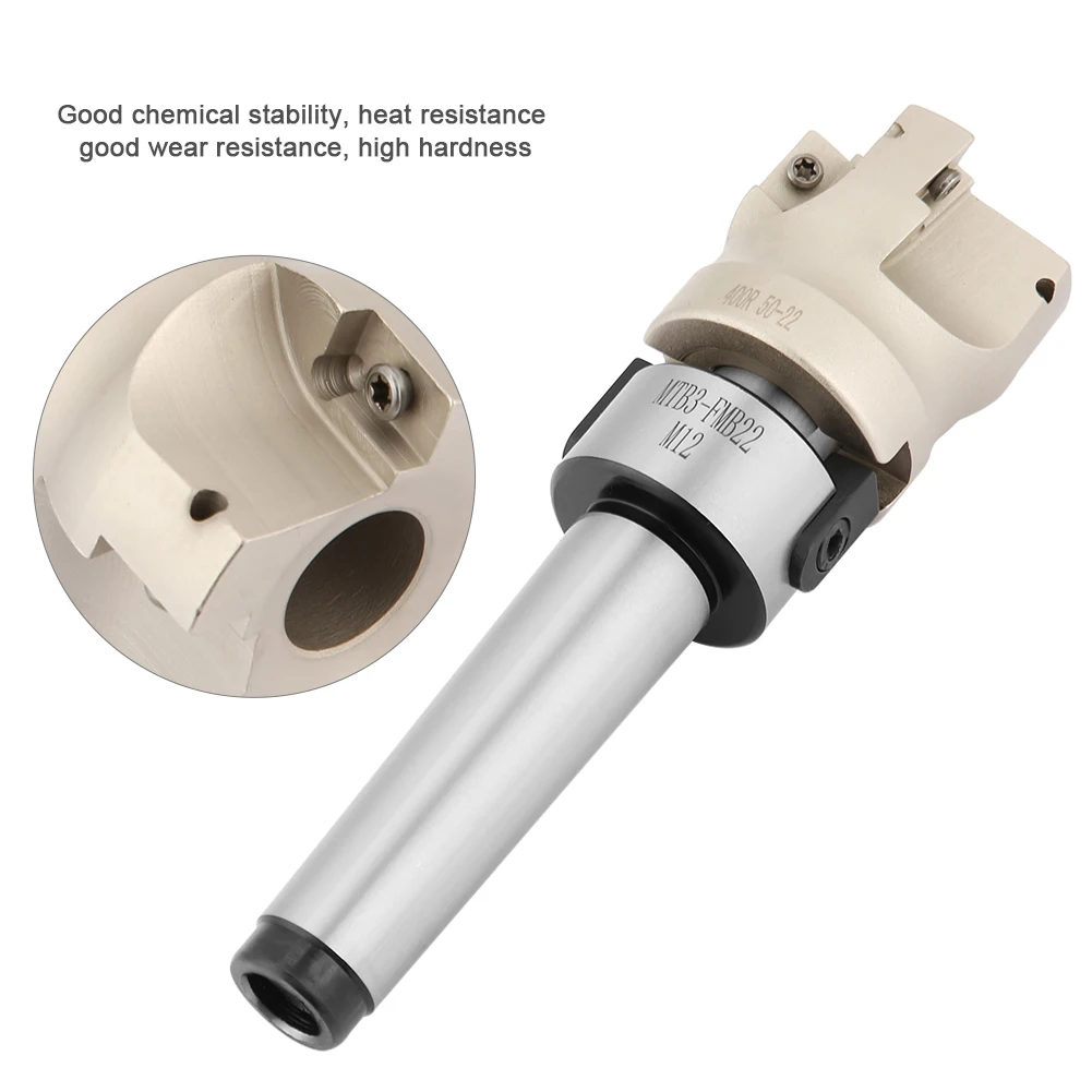 

Mt3 Fmb22 Holder Extension 400R 50 22 Face End Mill Cutter With 10Pcs Apmt1604 Cnc Carbide Inserts