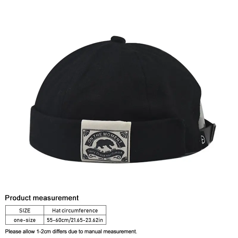 New Melon Beanie Cap Solid Color Docker Hat Unisex Adjustable Fashion Headwear Caps Elastic Panels Hip Hop Hat