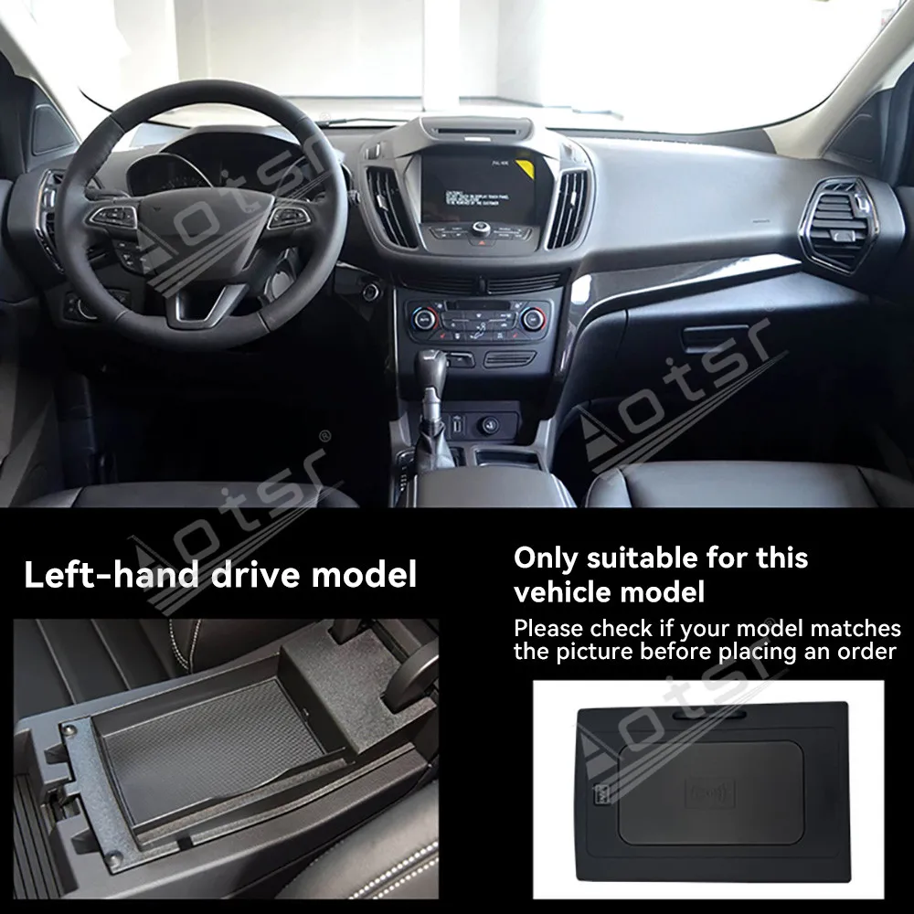 2025 New Wireless Charging Center Console Accessories wireless Charger Pad Car Smart Accessories Module For Ford Kuga 2016-2019