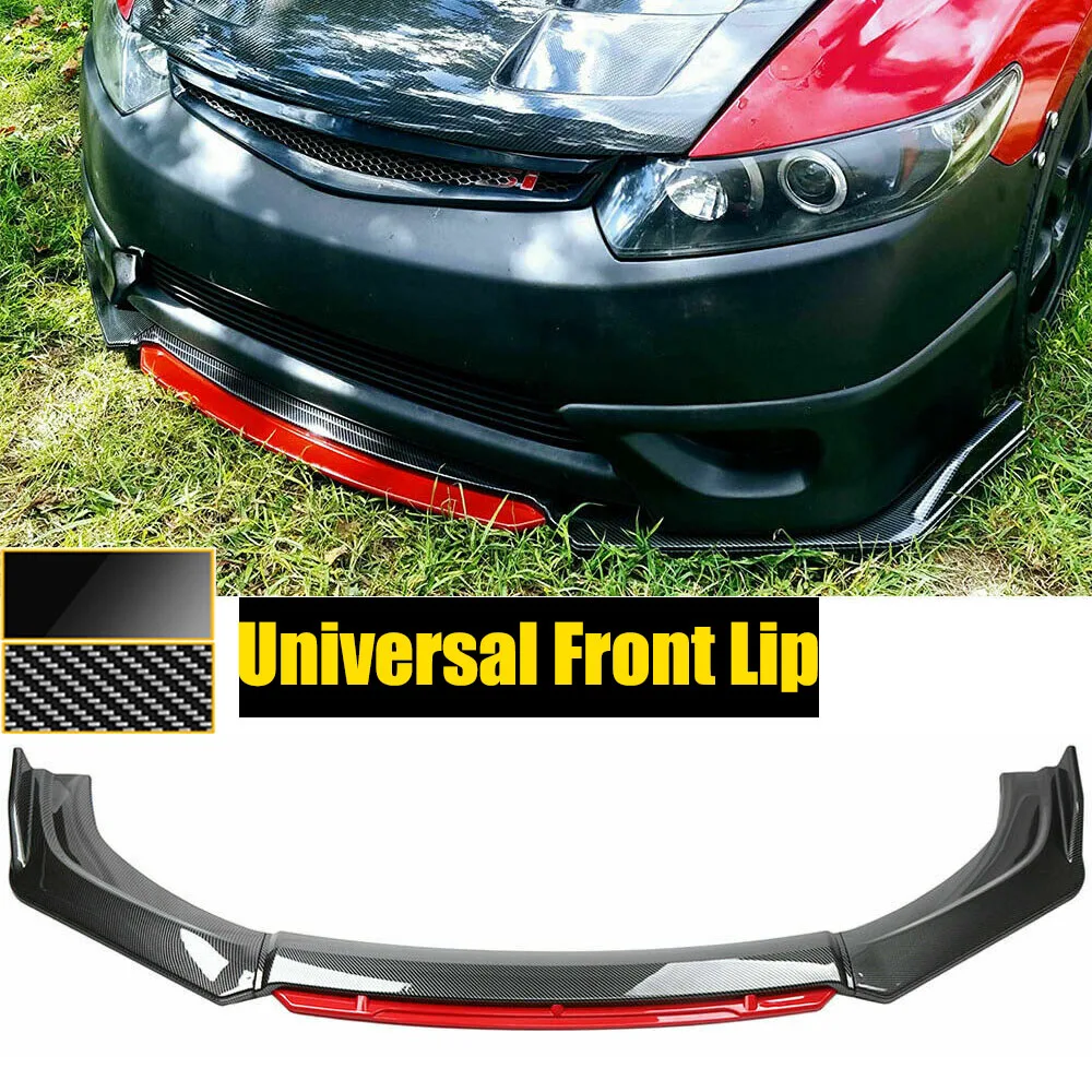 

Universal For Honda Civic Coupe Sedan 2000-2022 Front Bumper Lip Spoiler Side Splitter Deflector Guards Body Kit Car Accessories