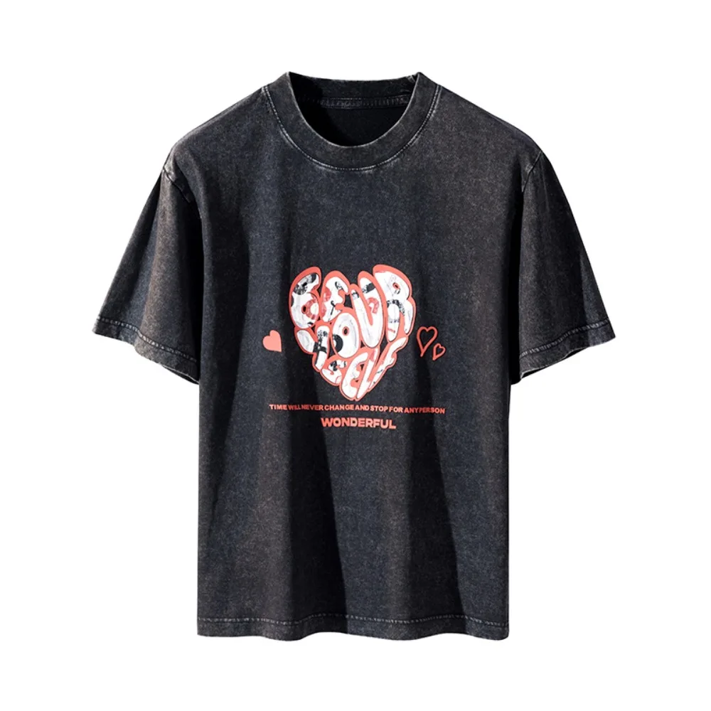 Playeras para Mujer, Camisetas con Estampado Gráfico Y2K, Cuello Redondo, Manga Corta, Estilo Americano, 4399