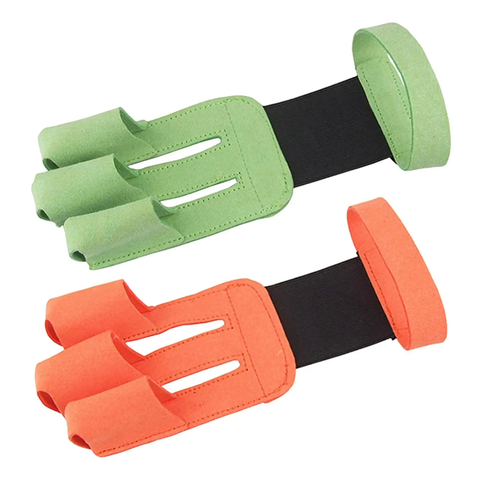 Outdoor Three Finger Archery Glove Durable Microfiber Protection Adjustable for Target Sports and Practice