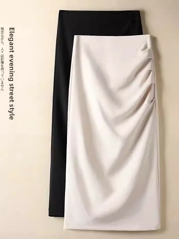 

Профессиональная юбка трапециевидной формы средней длины, женская утягивающая юбка с высокой талией и запахом, новая летняя офисная одежда