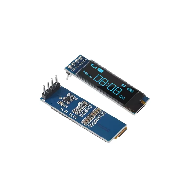 1-10pcs módulo de exibição OLED de 0,91 polegadas branco/azul OLED 128X32 LCD LED Display SSD1306 12832 0,91 IIC i2C Comunicar para ardunio