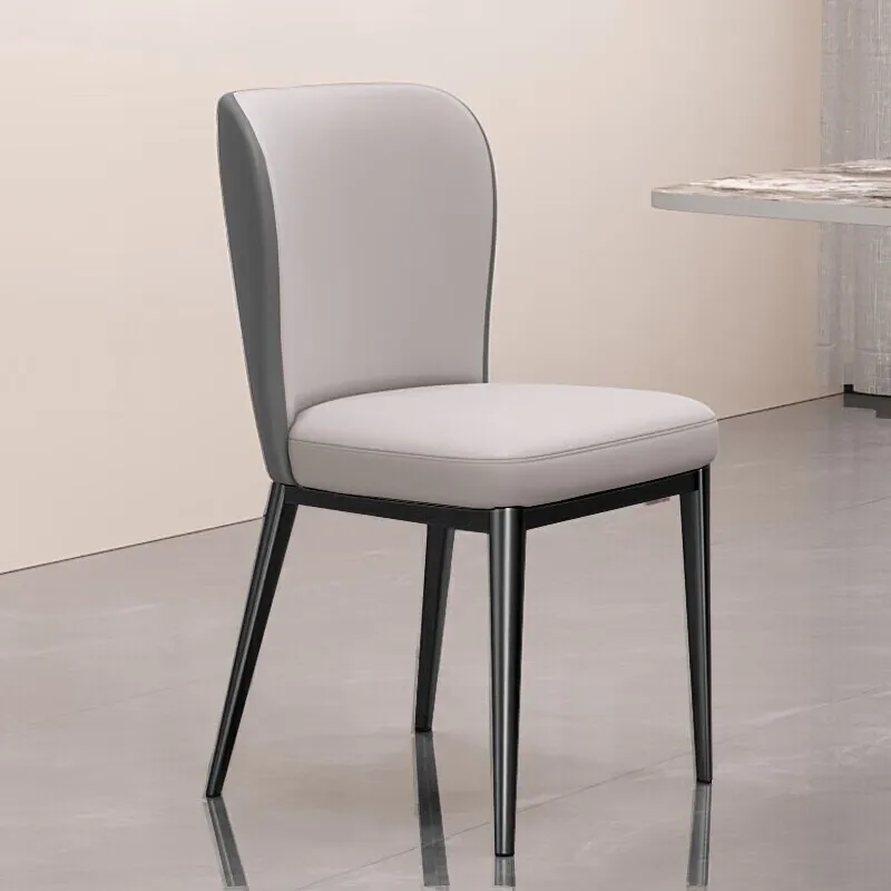 Dining Chair Italian Style Luxury Leather Chair For Home Use Nordic Restaurant Leisure Armchair Hotel Reception Chair