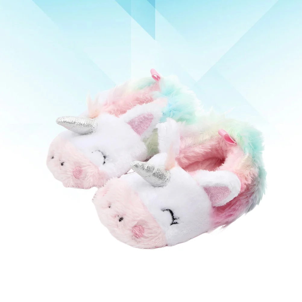 

Baby Warm Cotton 0-1 Year Old Soft Non-Slip Sole Cute Unicorn Design Infant Winter Walking Baby Winter Shoes Infant Warm
