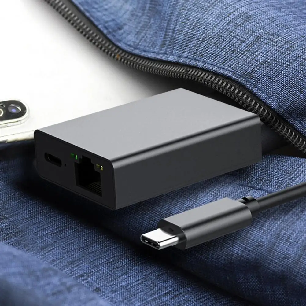 Usb-c Network Adapter Usb-c Ethernet Adapter 1000mbps Type-c to Rj45 Ethernet Adapter Usb to Ethernet Network Cable for Mobile