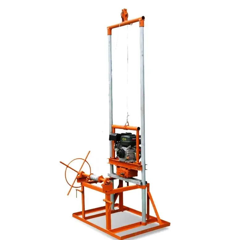

Портативная дизельная буровая установка для водяных скважин на 80 м, компактная ручная буровая машина, хит продаж