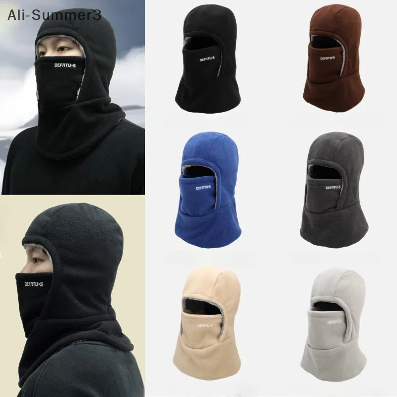Fleece Balaclava Cycling Cap Cold-proof Windproof Warm Hood And Hat Thicken Thermal Ski Windproof Cap Women Men