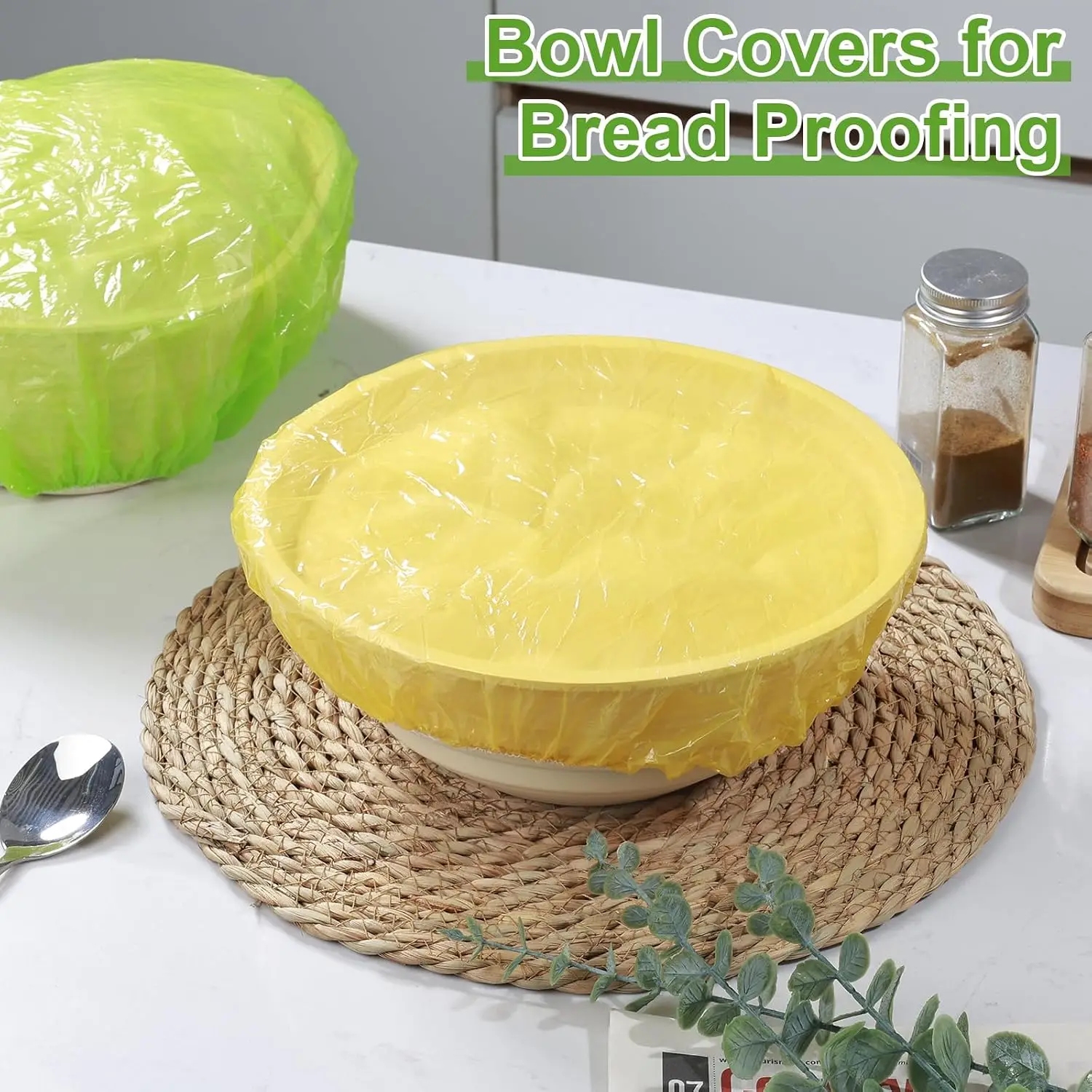 60 Reusable Food Covers Elastic Plastic Wrap Stretch Bags Bowls Leftover Food Storage Cover Sourdough Bread Proofing Picnic BBQ