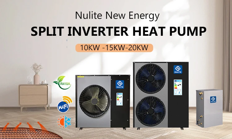 cold weather 2023 r410a split Inverter 8kw 10kw 20kw heat pump manufacturer water heater for DHW connecing floor heating system