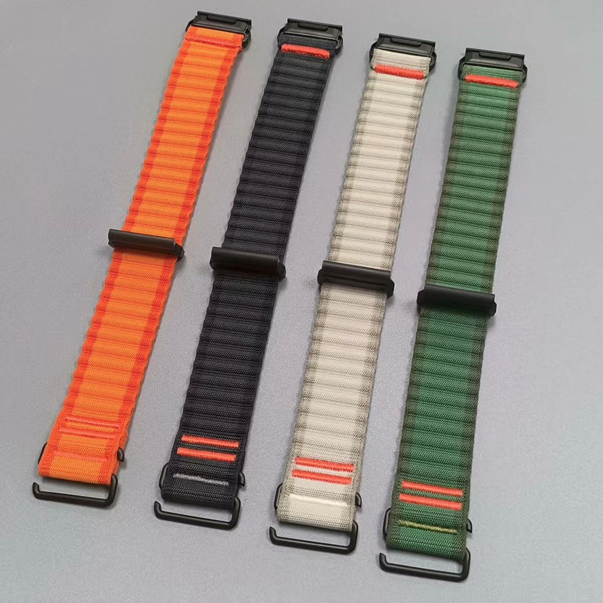 حزام نايلون 26 مللي متر 22 مللي متر لـ Garmin Instinct 3/Fenix 8 7 7X 6 6X 5X حزام رياضي لساعة Tactix 8/Quatix 8/Epix Gen 2 QuickFit