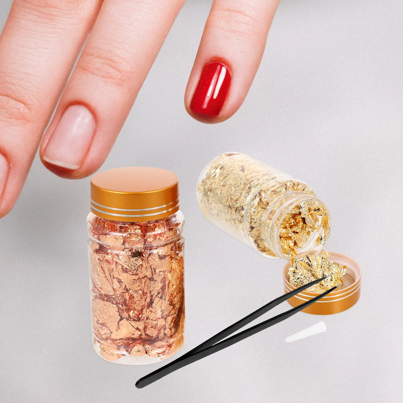 1Set Exquisite Gold Foil Nail Art Flakes DIY Decoration for Manicures Crafts Home Interior Design Nail Art Supplies Women Gift
