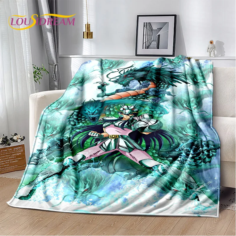 

Cartoon Saint Seiya 3D Retro Anime HD Soft Blankets,Keep Warm Flannel Throw Blanket for Picnic Beds Sofa Home Bedroom Gifts Kids