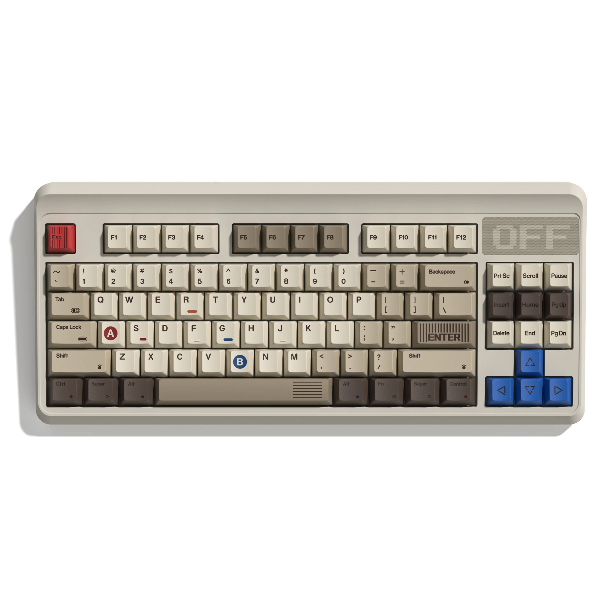 Imagem -06 - Retro Grey Dye Sublimation Pbt Keycaps 138 Chaves Perfil Cereja Teclado do Jogo 1989 Gateron Switches mx