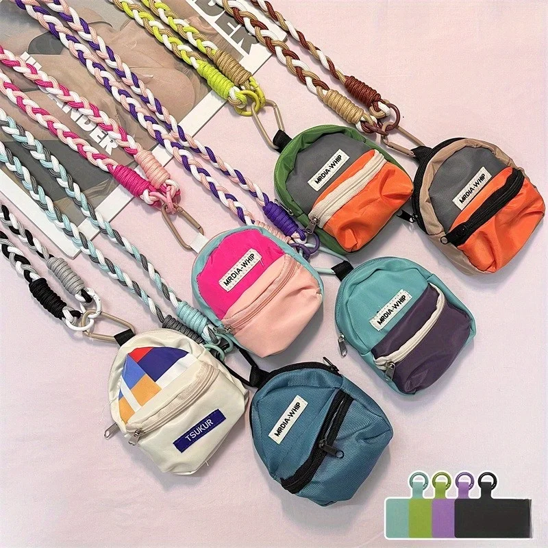 

Mobile Phone Lanyard Crossbody Long Mini Change Small Bag Pendant for Women Fashionable Mobile Phone Chain Fresh and Sweet Style