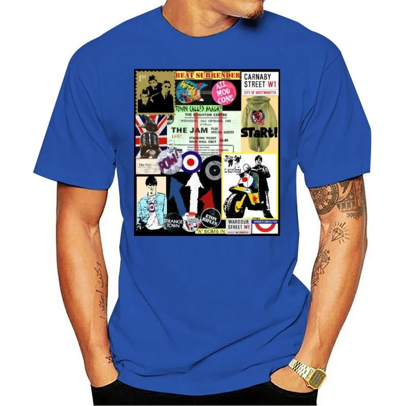 THE JAM TRIBUTE футболка WELLER FOXTON BUCKLER моды стиль Совет скутеры