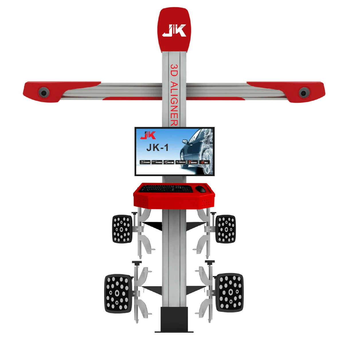 Highly Accurate 4-Wheel 3D Car Wheel Alignment Equipment With Optional Manual Lift Car Wheel Aligner Tool