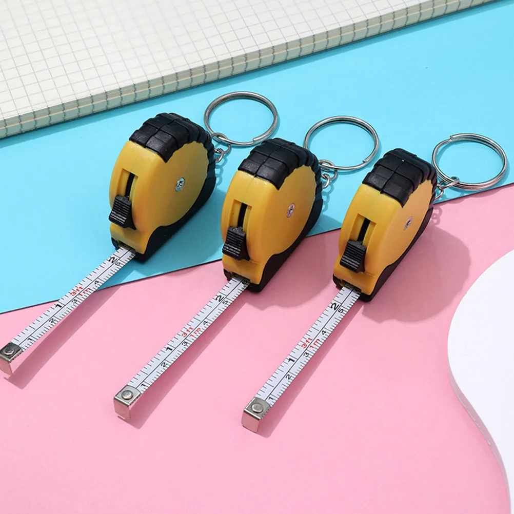 

10Pcs Compact Keychain Tape Measure Retractable Metal Metric Measuring Tool Portable Pocket Ruler for Outdoor DIY Home Projects