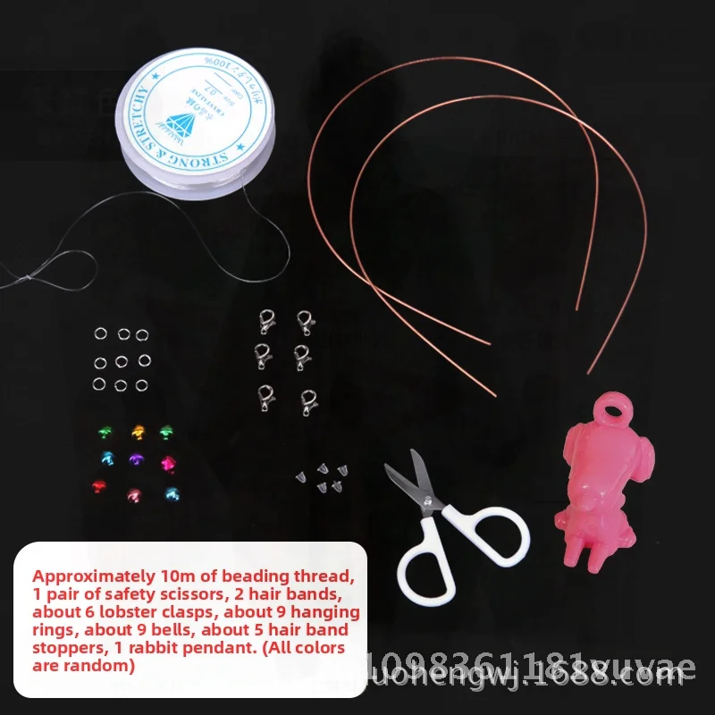 ييوو الاطفال مجموعات الالعاب مطرز الفتيات DIY اليدوية التعليمية عقد من اللؤلؤ الملونة الخرز البلاستيكي للأطفال الذين تتراوح أعمارهم بين 4-6 سنوات