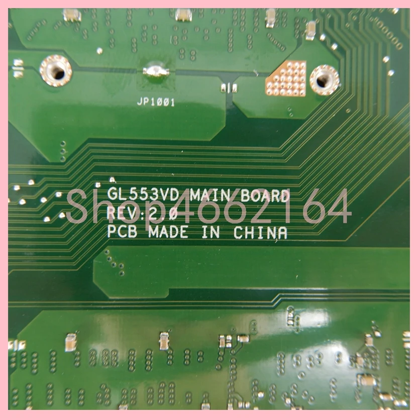 Placa-mãe portátil para Asus, GL553VD, i5, CPU i7-7th Gen, GTX1050, GPU Mainboard, GL553VE, FX553V, FX553VE, FX53V, FX53VD, ZX53V