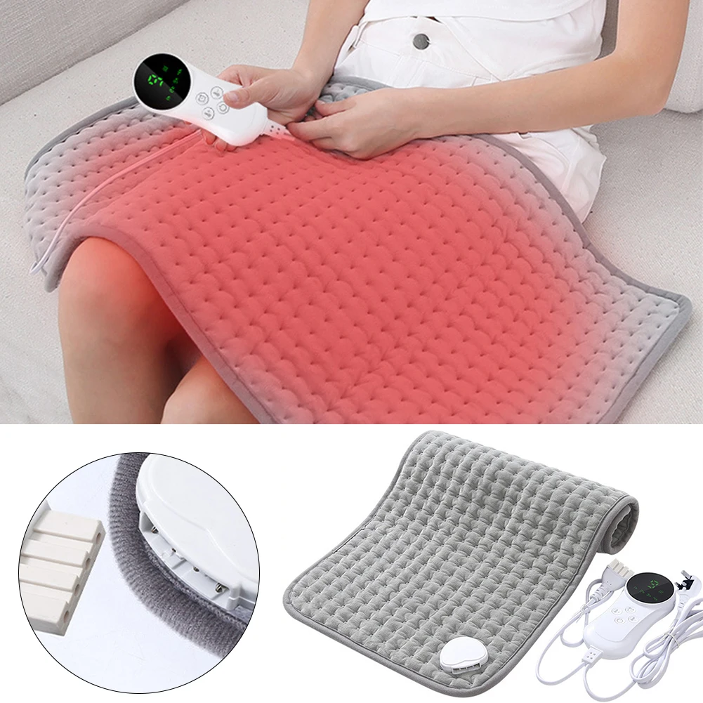 Almohadilla calefactora eléctrica para UE/EE. UU., calentador impermeable para invierno, Abdomen, hombros, espalda, alivio del dolor, manta de fisioterapia, estera cálida para sofá cama