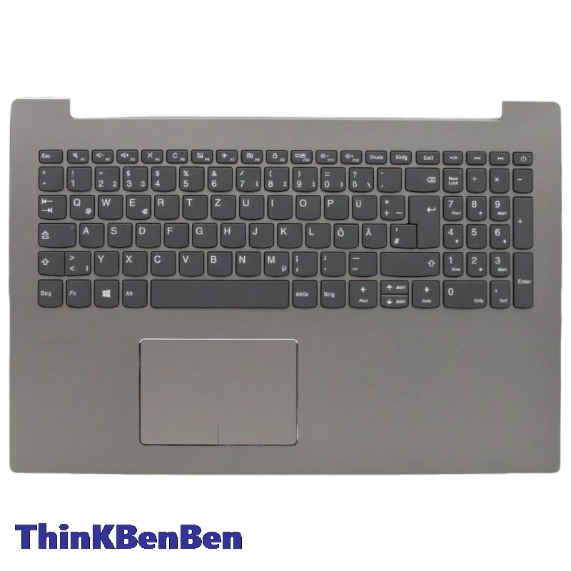 DE German Mineral Gray Keyboard Upper Case Palmrest Shell Cover For Lenovo Ideapad 520 15 15IKB 5CB0N98631